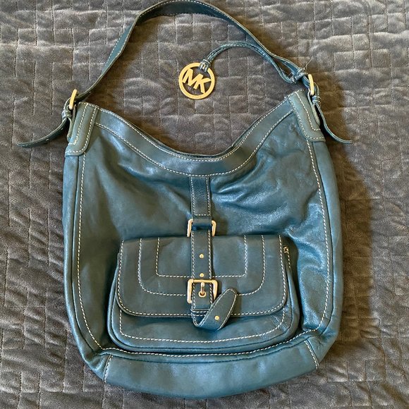 Teal Michael Kors Purse - Picture 1 of 4